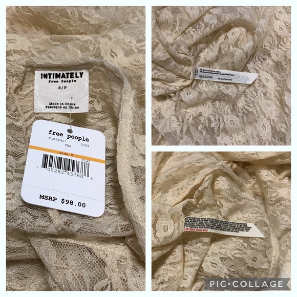 Free People NWT French Court Sheer Lace Tiered Dress Women S - Picture 16 of 16